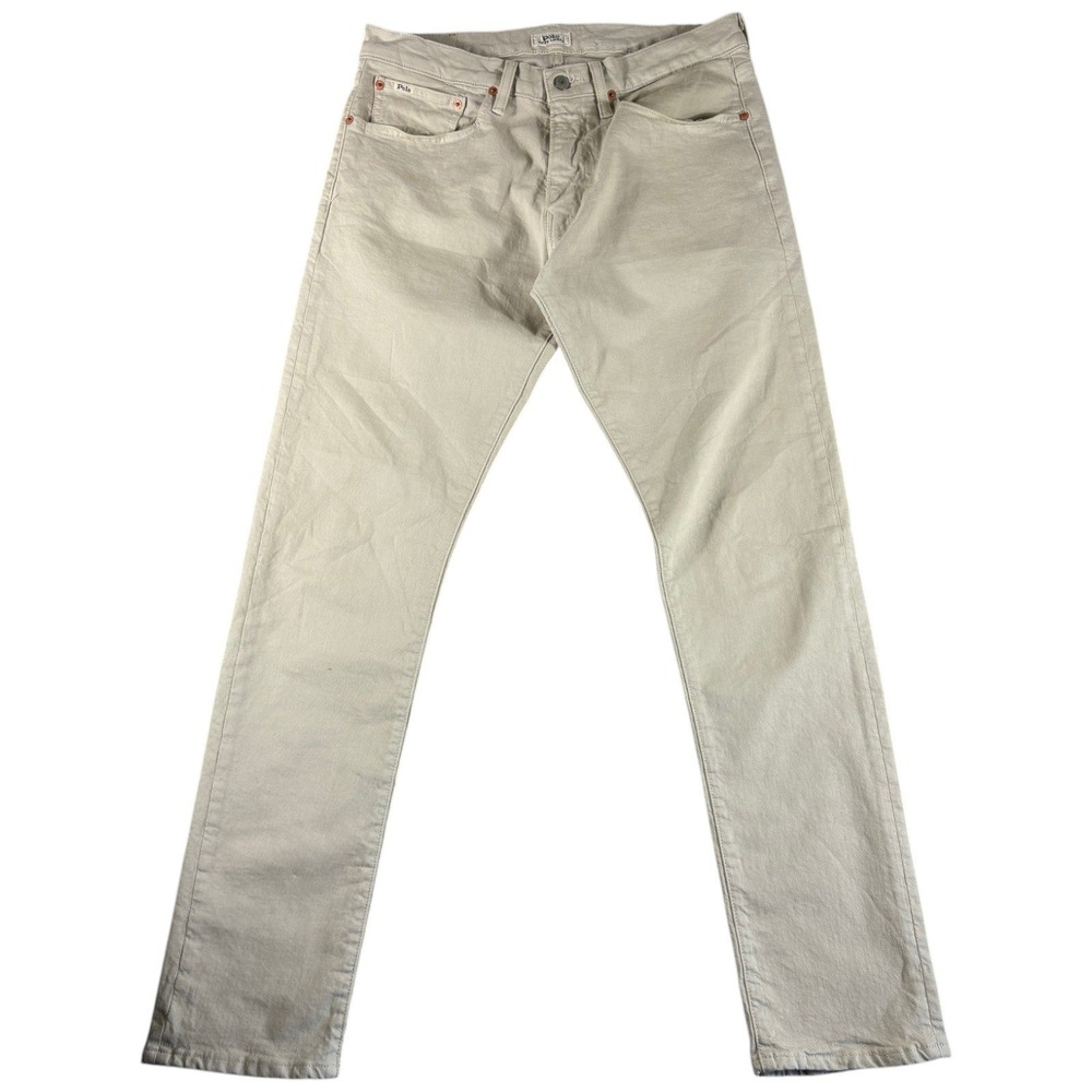 Vintage Polo Ralph Lauren Jeans Men's 32x32 Tan Straight Premium Workwear Preppy